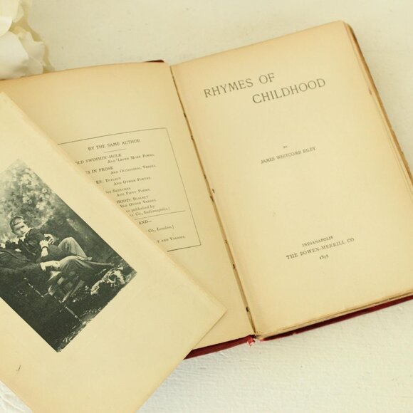 Vintage Antique 1890s Book, "Rhymes of Childhood" by James Whitcomb Riley, Bowen - Picture 6 of 10
